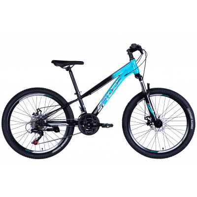 Велосипед ST 24" SPACE MARS DD FR рама-11" бірюзово-чорний (матовий) 2025