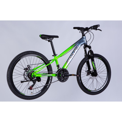 Велосипед ST 24" SPACE MARS DD FR рама-11" зелено-сріблястий 2026