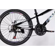 Велосипед ST 24" SPACE MARS DD FR рама-11" чорний з білим 2026