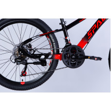 Велосипед AL 24" SPACE MERCURY DD FR рама-11" чорно-червоний 2026