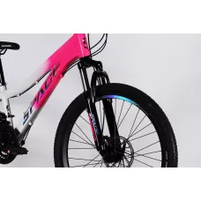 Велосипед AL 24" SPACE IZIDA DD FR рама-11" рожево-білий 2026