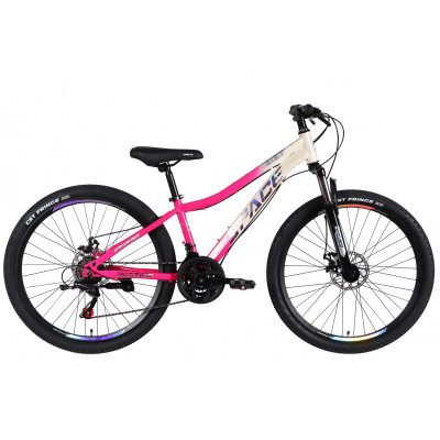 Велосипед ST 26" SPACE AURORA DD FR рама-13" біло-рожевий 2026