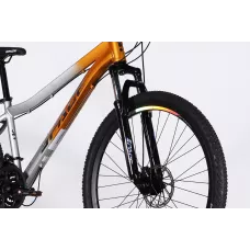 Велосипед AL 27.5" SPACE LYRA DD FR рама-15" помаранчево-сріблястий 2026