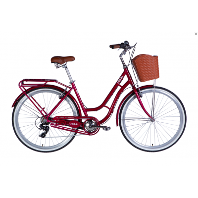 Велосипед AL 28" Dorozhnik CORAL Vbr FR рама-19" рубіновий 2025