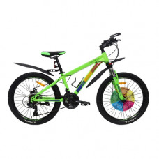 Велосипед SPARK FORESTER 13 24 неоновий зелений (колеса - 24 , сталева рама - 13 )