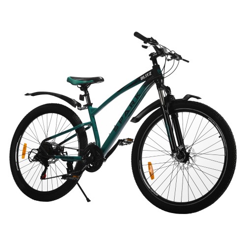 Велосипед SPARK BLITZ (колеса - 27,5", сталева рама - 15") темно-зелений з чорним