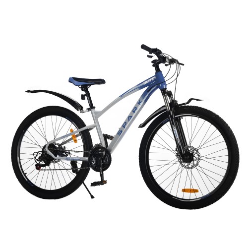 Велосипед SPARK BLITZ (колеса - 27,5", сталева рама - 15") синій з сірим