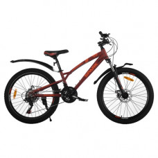 Велосипед SPARK SURF (колеса - 24 , сталева рама - 12 ) бордовий