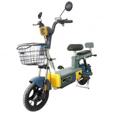 Велосипед з електродвигуном SPARK VOLT 14" 48V/400W/12Ah Синій із жовтим