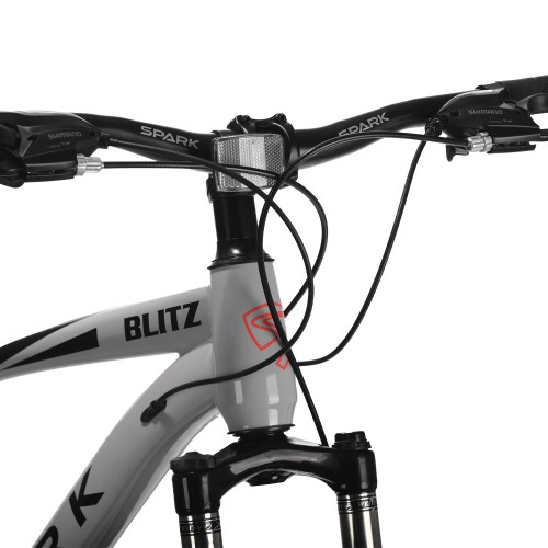 Велосипед SPARK BLITZ (колеса - 27,5", сталева рама - 17") сірий з червоним