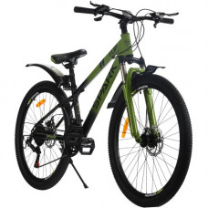 Велосипед SPARK FLIP (колеса – 26", сталева рама – 13") чорний із зеленим