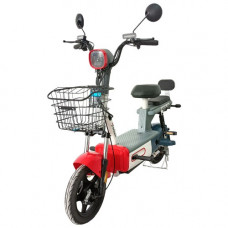 Велосипед з електродвигуном SPARK VOLT 14" 48V/400W/12Ah Червоний із синім