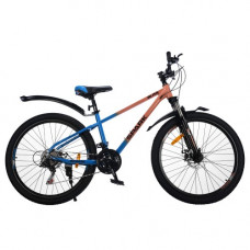 Велосипед SPARK BLINK (колеса - 26", сталева рама - 15") коричневий з синім