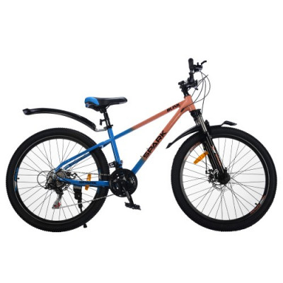 Велосипед SPARK BLINK (колеса - 26", сталева рама - 15") коричневий з синім