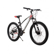 Велосипед SPARK SHARP JR. (колеса - 24", сталева рама - 12") сірий із чорним
