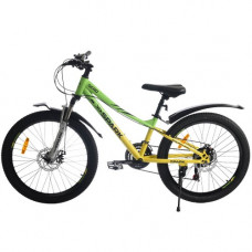 Велосипед SPARK NERO (колеса – 24", сталева рама рама – 12") салатовий з жовтим