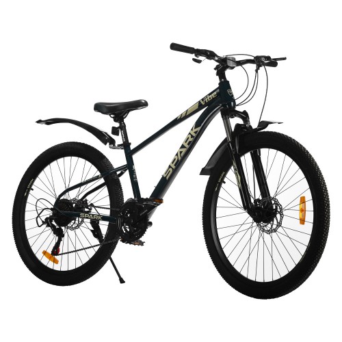 Велосипед SPARK VIBE (колеса - 27,5", сталева рама - 15") темно-зелений