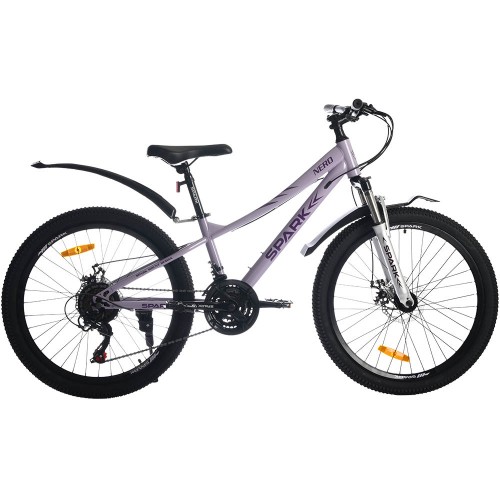 Велосипед SPARK NERO (колеса - 24", сталева рама - 12") світло-бузковий Велосипед SPARK NERO (колеса - 24", сталева рама - 12") світло-бузковий