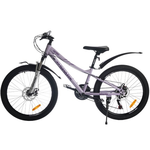 Велосипед SPARK NERO (колеса - 24", сталева рама - 12") світло-бузковий Велосипед SPARK NERO (колеса - 24", сталева рама - 12") світло-бузковий