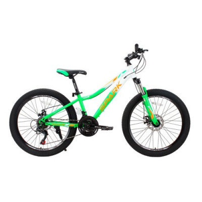 Велосипед SPARK WAVE JR. (колеса - 24", сталева рама - 12") зелений з білим