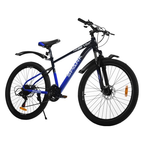 Велосипед SPARK VIBE (колеса - 27,5", сталева рама - 17") чорний з синім