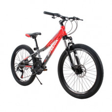 Велосипед SPARK MONTERO JR. (колеса - 24", алюмінієва рама - 11") сірий з червоним