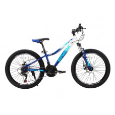 Велосипед SPARK WAVE JR. (колеса - 24", сталева рама - 12") темно-синій із сірим