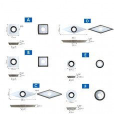 Твердосплавні вставки для різців токарного верстата по дереву 49501