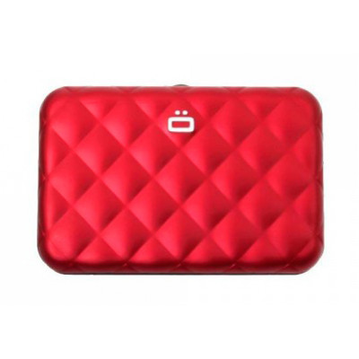 Кардхолдер OGON Quilted Button на 10 карт, червона