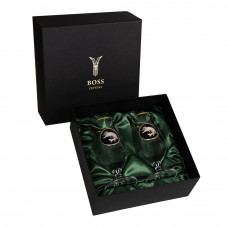 Набір для пива "Королева" 2 келиха, кришталь, золото