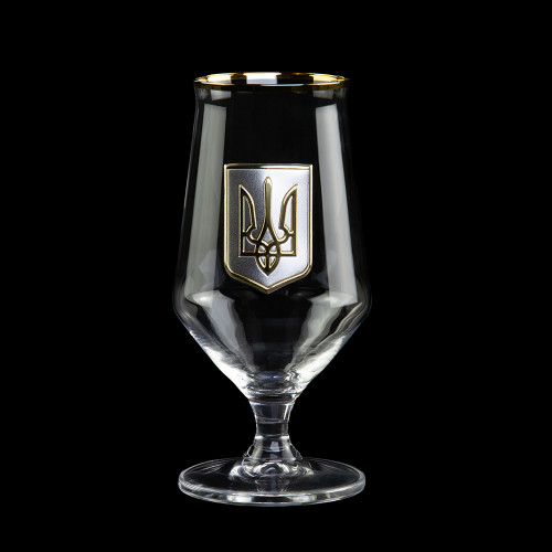 Набір для пива та віскі "ТРИЗУБ" келих для пива та віскі, золото Набір для пива та віскі "ТРИЗУБ" келих для пива та віскі, золото