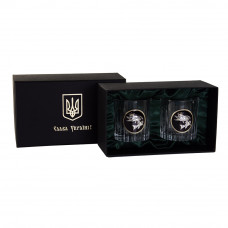 Набір для віскі КОРОЛЕВА (GOLDFISH) 2 келиха 360 мл, кришталь, зображення зі срібла з позолотою, темна емаль Набір для віскі КОРОЛЕВА (GOLDFISH) 2 келиха 360 мл, кришталь, зображення зі срібла з позолотою, темна емаль