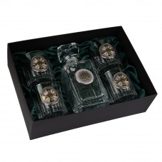 Набір для віскі ГЕНШТАБ ЗСУ 5 предметів Boss Crystal, графін + 4 бокали