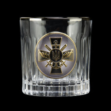 Набір для віскі ГЕНШТАБ ЗСУ 5 предметів Boss Crystal, графін + 4 бокали