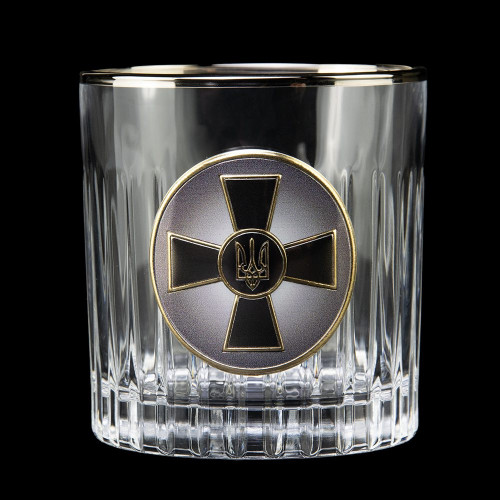 Набір для віскі "ЗСУ" 5 предметів Boss Crystal, графін + 4 келиха