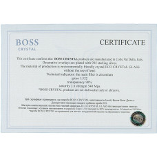 Набір келихів для віскі "ШАХИ" Boss Crystal, 2 келиха, срібло, золото, чистий кришталь