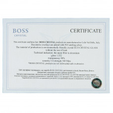 Набір келихів для віскі "Тризуб" Boss Crystal, 6 келихів, срібло, кришталь