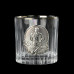 Набор для виски "Казаки" Boss Crystal, графин, 6 бокалов, платина, серебро, титановое покрытие, хрусталь