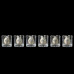Набор для виски "Казаки" Boss Crystal, графин, 6 бокалов, платина, серебро, золото, хрусталь