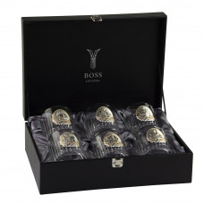 Набор для виски "Казаки люкс" Boss Crystal, 6 бокалов, платина, серебро, золото, хрусталь, кожаный кейс Набор для виски "Казаки люкс" Boss Crystal, 6 бокалов, платина, серебро, золото, хрусталь, кожаный кейс