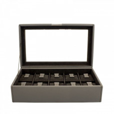 Шкатулка для хранения часов Friedrich Lederwaren Bond 10, серая