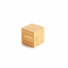 Годинник-будильник на акумуляторі Cube Gingko (Англія), бамбук