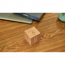 Будильник на акумуляторі Cube Gingko (Англія), дерево вишня