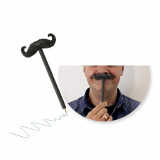 Ручка кулькова з вусами-гумкою Invotis "Mustache"