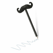 Ручка кулькова з вусами-гумкою Invotis "Mustache"