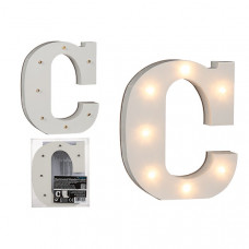 Літера С декоративна з LED підсвічуванням 16 см