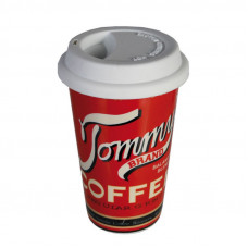 Порцелянова чашка з силіконовою кришкою "Tommy" 16х10 см