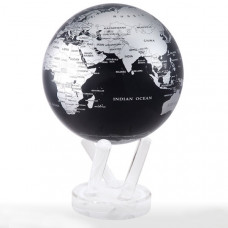 Гіро-глобус Solar Globe -quot;Політична карта-quot; 11,4 см сріблясто-чорний (MG-45-SBE)