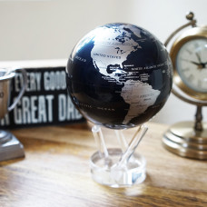Гіро-глобус Solar Globe -quot;Політична карта-quot; 11,4 см сріблясто-чорний (MG-45-SBE)