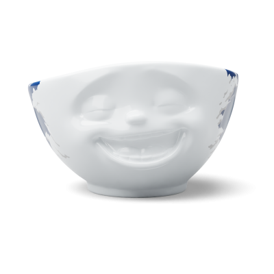 Піала Tassen "Сміхотерапія" з синім декором (500 мл), порцеляна